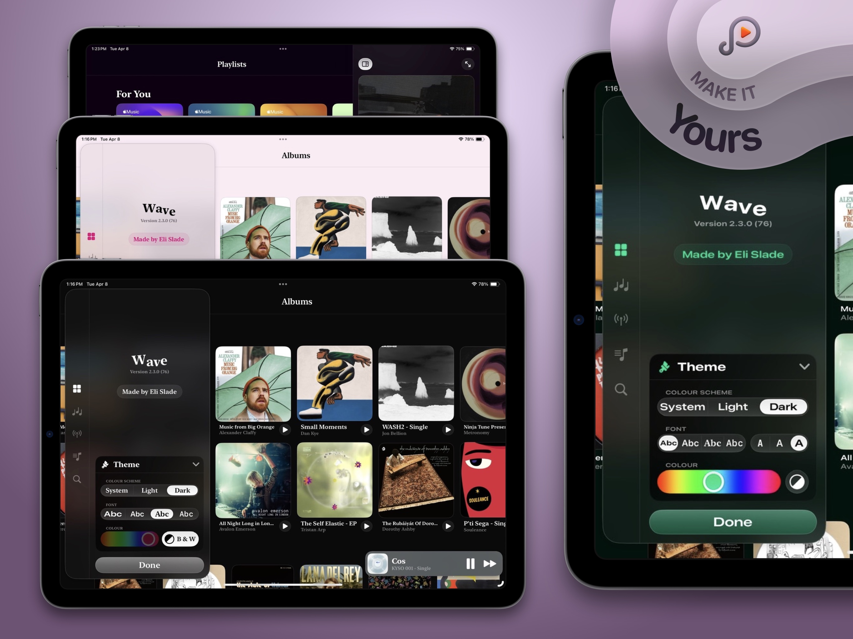 Screenshot of Wave app showing the fullscreen player UI.